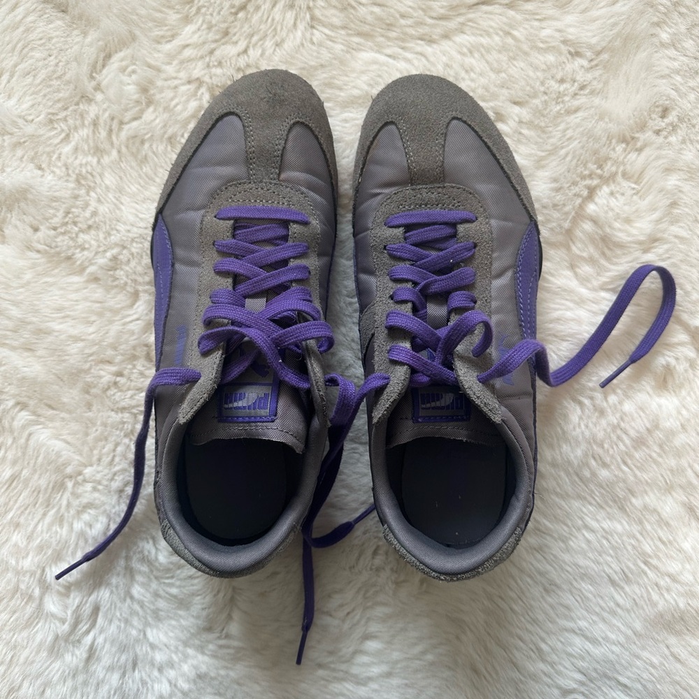 Puma Gray and Purple Women's Sneakers